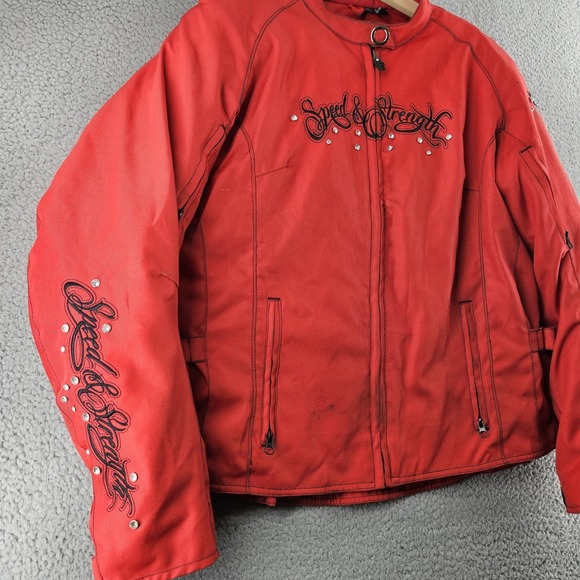 Speed and Strength Jacket‎ Womens 2XL Red To The Nines Motorcycle Textile Riding - Picture 5 of 16